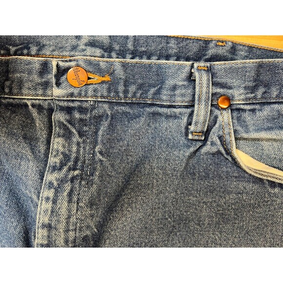 Wrangler Cowboy Cut Original Fit Denim Blue Jeans 40x32 Work Pants 13MWZPW - Picture 8 of 12